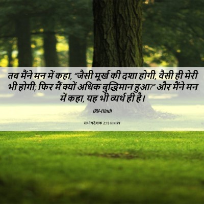 Picture 06 - सभोपदेशक 2:15 HINIRV - तब मैंने मन में - Bible Verse Picture