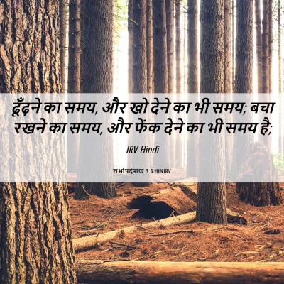 Picture 06 - सभोपदेशक 3:6 HINIRV - ढूँढ़ने का समय, और - Bible Verse Picture
