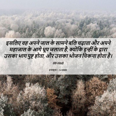 Picture 06 - हबक्कूक 1:16 HINIRV - इसलिए वह अपने जाल - Bible Verse Picture
