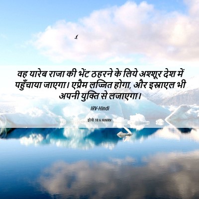 Picture 06 - होशे 10:6 HINIRV - वह यारेब राजा की - Bible Verse Picture