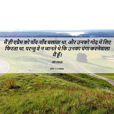 Picture 06 - होशे 11:3 HINIRV - मैं ही एप्रैम को - Bible Verse Picture