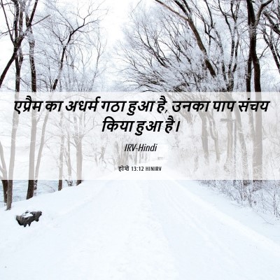 Picture 06 - होशे 13:12 HINIRV - एप्रैम का अधर्म - Bible Verse Picture