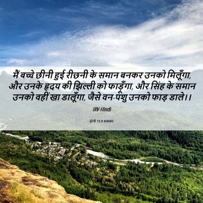 Picture 06 - होशे 13:8 HINIRV - मैं बच्चे छीनी हुई - Bible Verse Picture