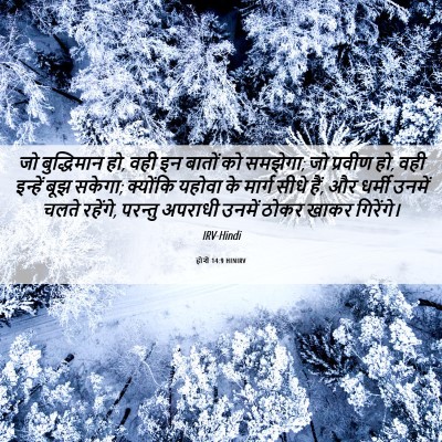 Picture 06 - होशे 14:9 HINIRV - जो बुद्धिमान हो, - Bible Verse Picture