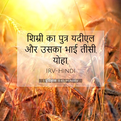 Picture 07 - 1 इतिहास 11:45 HINIRV - शिम्री का पुत्र - Bible Verse Picture