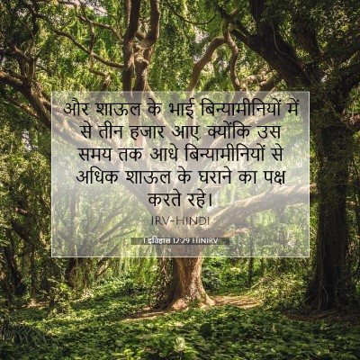 Picture 07 - 1 इतिहास 12:29 HINIRV - और शाऊल के भाई - Bible Verse Picture