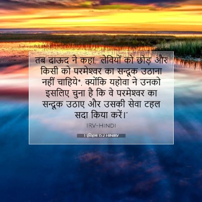Picture 07 - 1 इतिहास 15:2 HINIRV - तब दाऊद ने कहा, - Bible Verse Picture