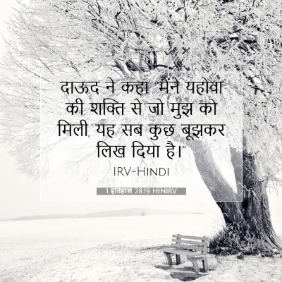 Picture 07 - 1 इतिहास 28:19 HINIRV - दाऊद ने कहा “मैंने - Bible Verse Picture