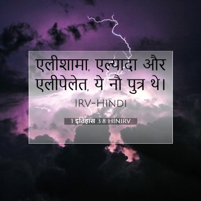 Picture 07 - 1 इतिहास 3:8 HINIRV - एलीशामा, एल्यादा - Bible Verse Picture