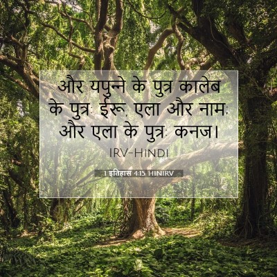 Picture 07 - 1 इतिहास 4:15 HINIRV - और यपुन्‍ने के - Bible Verse Picture
