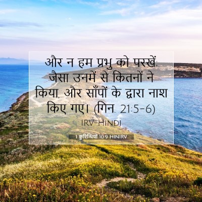 Picture 07 - 1 कुरिन्थियों 10:9 HINIRV - और न हम प्रभु को - Bible Verse Picture