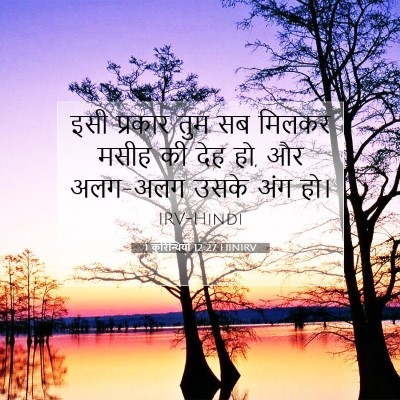 Picture 07 - 1 कुरिन्थियों 12:27 HINIRV - इसी प्रकार तुम सब - Bible Verse Picture