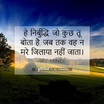 Picture 07 - 1 कुरिन्थियों 15:36 HINIRV - हे निर्बुद्धि, जो - Bible Verse Picture