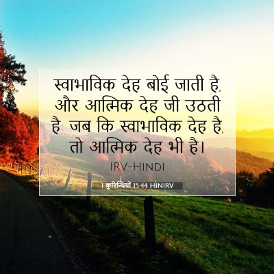 Picture 07 - 1 कुरिन्थियों 15:44 HINIRV - स्वाभाविक देह बोई - Bible Verse Picture