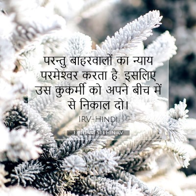 Picture 07 - 1 कुरिन्थियों 5:13 HINIRV - परन्तु बाहरवालों - Bible Verse Picture