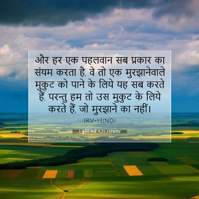 Picture 07 - 1 कुरिन्थियों 9:25 HINIRV - और हर एक पहलवान सब - Bible Verse Picture