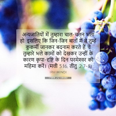 Picture 07 - 1 पतरस 2:12 HINIRV - अन्यजातियों में - Bible Verse Picture