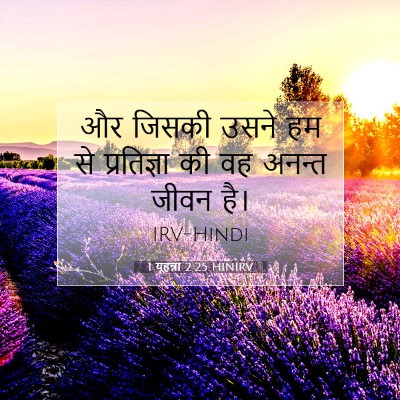Picture 07 - 1 यूहन्ना 2:25 HINIRV - और जिसकी उसने हम से - Bible Verse Picture