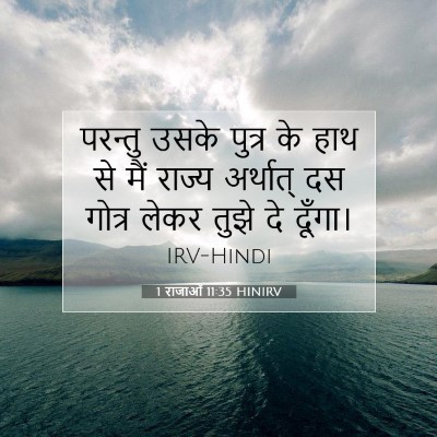 Picture 07 - 1 राजाओं 11:35 HINIRV - परन्तु उसके पुत्र - Bible Verse Picture