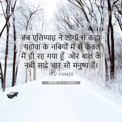 Picture 07 - 1 राजाओं 18:22 HINIRV - तब एलिय्याह ने - Bible Verse Picture