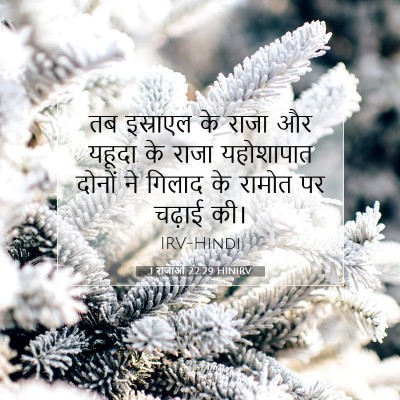 Picture 07 - 1 राजाओं 22:29 HINIRV - तब इस्राएल के राजा - Bible Verse Picture