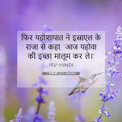 Picture 07 - 1 राजाओं 22:5 HINIRV - फिर यहोशापात ने - Bible Verse Picture