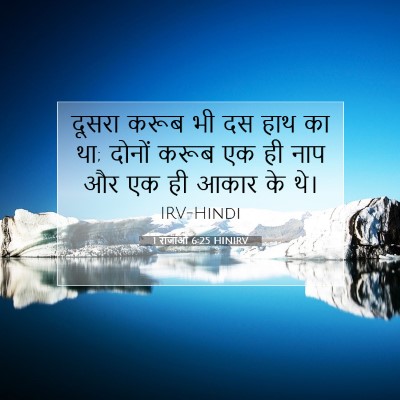 Picture 07 - 1 राजाओं 6:25 HINIRV - दूसरा करूब भी दस - Bible Verse Picture