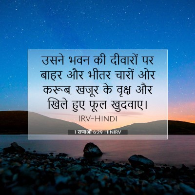 Picture 07 - 1 राजाओं 6:29 HINIRV - उसने भवन की - Bible Verse Picture