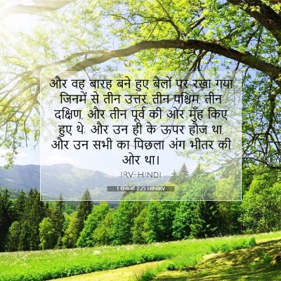 Picture 07 - 1 राजाओं 7:25 HINIRV - और वह बारह बने हुए - Bible Verse Picture