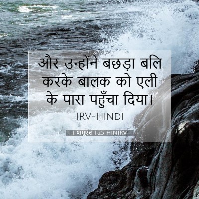 Picture 07 - 1 शमूएल 1:25 HINIRV - और उन्होंने बछड़ा - Bible Verse Picture