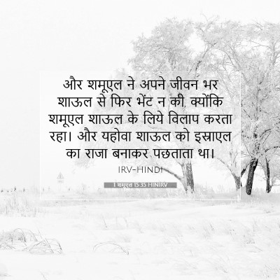 Picture 07 - 1 शमूएल 15:35 HINIRV - और शमूएल ने अपने - Bible Verse Picture