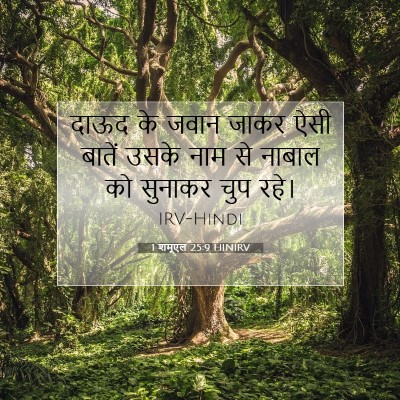 Picture 07 - 1 शमूएल 25:9 HINIRV - दाऊद के जवान जाकर - Bible Verse Picture