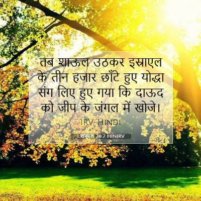 Picture 07 - 1 शमूएल 26:2 HINIRV - तब शाऊल उठकर - Bible Verse Picture