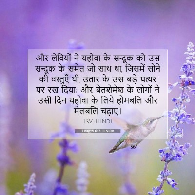 Picture 07 - 1 शमूएल 6:15 HINIRV - और लेवियों ने - Bible Verse Picture