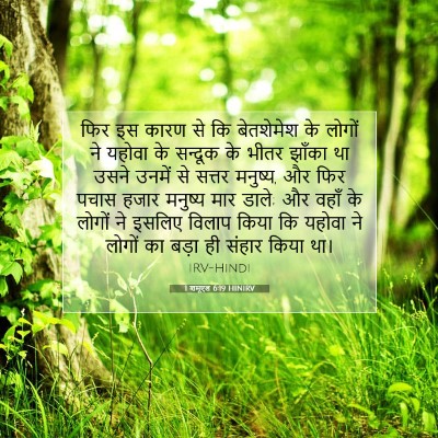 Picture 07 - 1 शमूएल 6:19 HINIRV - फिर इस कारण से कि - Bible Verse Picture