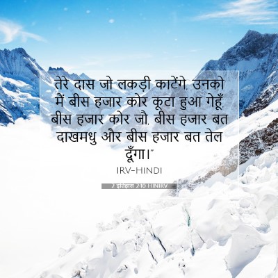 Picture 07 - 2 इतिहास 2:10 HINIRV - तेरे दास जो लकड़ी - Bible Verse Picture