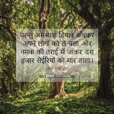 Picture 07 - 2 इतिहास 25:11 HINIRV - परन्तु अमस्याह - Bible Verse Picture