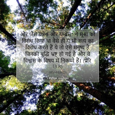 Picture 07 - 2 तीमुथियुस 3:8 HINIRV - और जैसे यन्नेस और - Bible Verse Picture