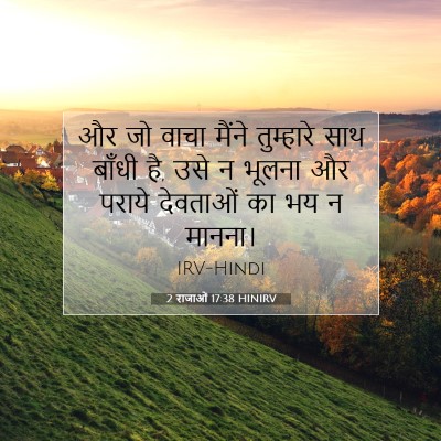 Picture 07 - 2 राजाओं 17:38 HINIRV - और जो वाचा मैंने - Bible Verse Picture