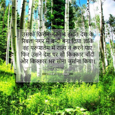 Picture 07 - 2 राजाओं 23:33 HINIRV - उसको फ़िरौन-नको ने - Bible Verse Picture