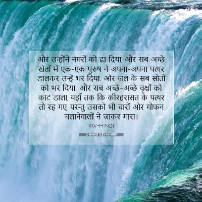Picture 07 - 2 राजाओं 3:25 HINIRV - और उन्होंने नगरों - Bible Verse Picture
