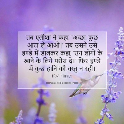 Picture 07 - 2 राजाओं 4:41 HINIRV - तब एलीशा ने कहा, - Bible Verse Picture
