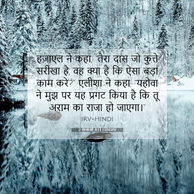 Picture 07 - 2 राजाओं 8:13 HINIRV - हजाएल ने कहा, “तेरा - Bible Verse Picture