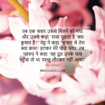 Picture 07 - 2 राजाओं 9:18 HINIRV - तब एक सवार उससे - Bible Verse Picture