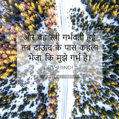 Picture 07 - 2 शमूएल 11:5 HINIRV - और वह स्त्री - Bible Verse Picture