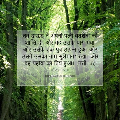 Picture 07 - 2 शमूएल 12:24 HINIRV - तब दाऊद ने अपनी - Bible Verse Picture