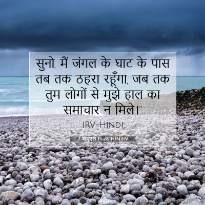 Picture 07 - 2 शमूएल 15:28 HINIRV - सुनो, मैं जंगल के - Bible Verse Picture