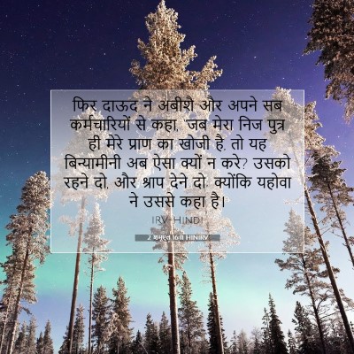 Picture 07 - 2 शमूएल 16:11 HINIRV - फिर दाऊद ने अबीशै - Bible Verse Picture