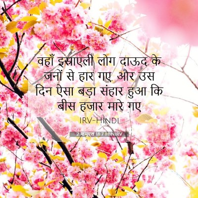 Picture 07 - 2 शमूएल 18:7 HINIRV - वहाँ इस्राएली लोग - Bible Verse Picture