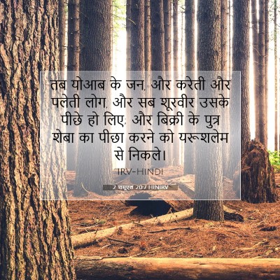 Picture 07 - 2 शमूएल 20:7 HINIRV - तब योआब के जन, और - Bible Verse Picture